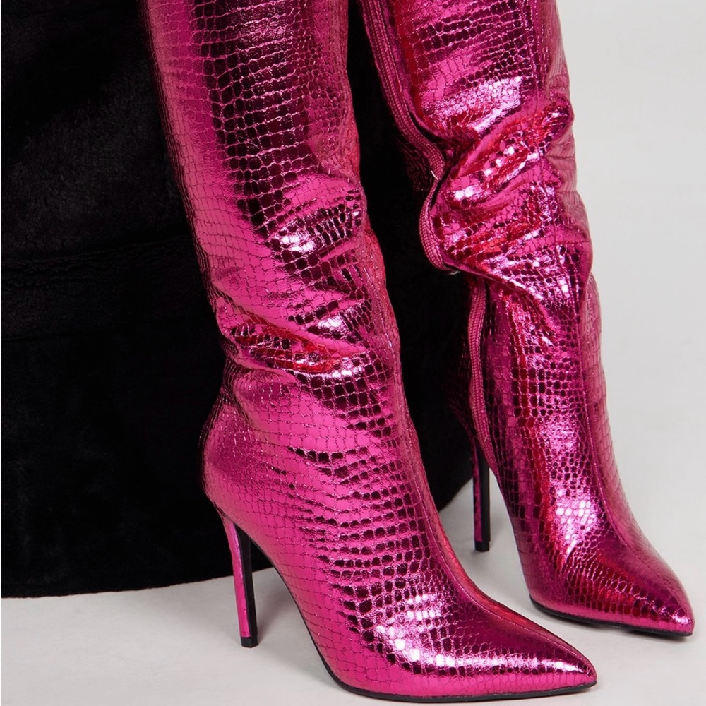 Knee High Boots - Fuchsia